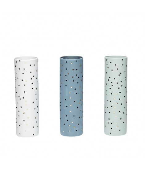 Set de 3 vases à pois dorés Set de 3 vases à pois dorés