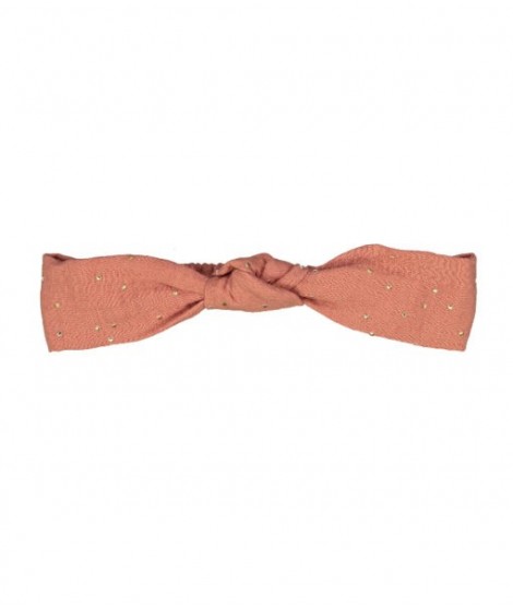Mini bandeau bébé - Rose et pois or Mini bandeau bébé - Rose et pois or